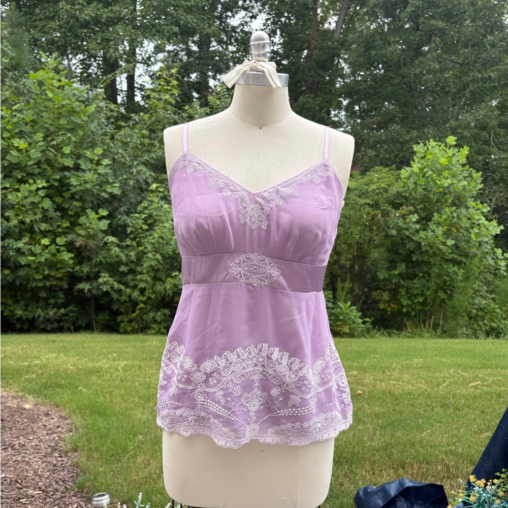 Tailor B. Moss Lilac Camisole with Lace Detail